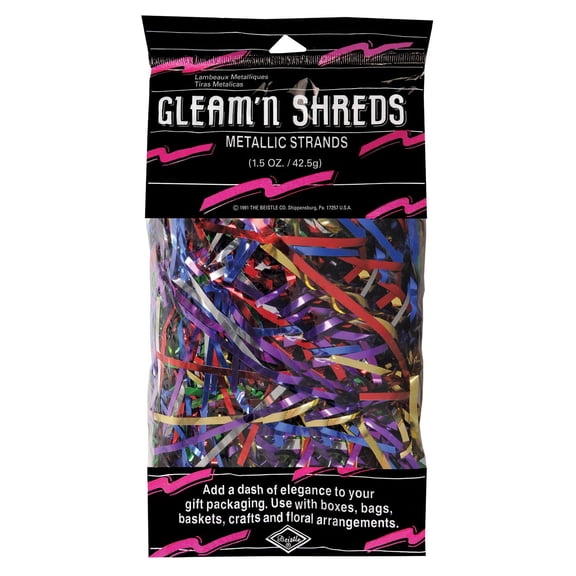 Gleam 'N Shreds Metallic Strands (multi-color) Party Accessory (1 count) (1.5 Ozs/Pkg)