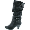 thumbnail image 2 of Forever Link Maggie-39 Women's Fashion Low Heel Zipper Slouchy Mid-Calf Boots Shoes, 2 of 7