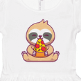 thumbnail image 4 of Inktastic Sloth Pizza Girls Toddler Dress, 4 of 5