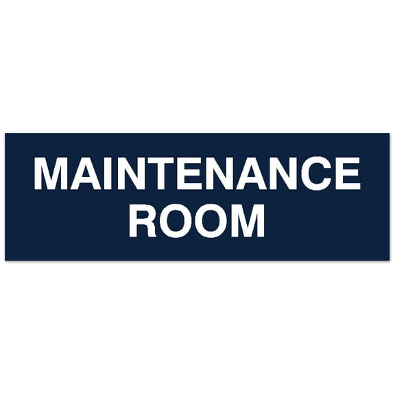 Signs ByLITA Basic Maintenance Room Sign - Laser-Engraved Lettering | Durable ABS Plastic | Vibrant Colors | Powerful Foam Tape (Red) - Large