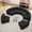Black, variant on Daluvenix Round Curved Sofa, Round Modular Sectional Sofas, 2 SeaterVelvet Boneless Couches for Living Room, 2PCS, Green