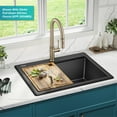 thumbnail image 3 of KRAUS Bellucci 28 Granite Composite WorkstationDrop-In Top MountSingle Bowl Kitchen Sink in Metallic Black with Accessories, 3 of 17