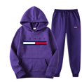 thumbnail image 3 of Conjunto deportivo de 2 piezas para hombre, sudadera con capucha y pantalón con cordón, ropa deportiva con capucha para hombre, ropa deportiva de otoño para hombre y mujer, 3 of 5