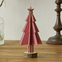 Hwkond Christmas Tree Prelit Christmas Tree Tabletop Ornament Wooden Christmas Tree Christmas Scene Setting Decoration