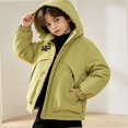 thumbnail image 4 of NORO ARK Kids Coat Hooded Quilted Winter Jacket (5-15 Years) Warm Polyester Coat Green Size 5T, 4 of 6