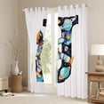 thumbnail image 3 of Homewish Boys Personalized Gifts Blackout Curtains Set of 2 (52x84 Each),Pink Letter J Window Curtains,Cartoon Planet Astronaut Curtains and Drapes For Boys Kids,Lightweight Room Decoration, 3 of 6