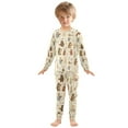 thumbnail image 6 of FORMRS Toddler Unisex Long Sleeve Top and Pants Pajama Set 2-Piece Sleepwear, Sizes 18M-8Y, Musical Animals Pattern, 6 of 6