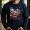 thumbnail image 2 of Raccoon ’Tis The Season Christmas Sweatshirt – Cute Animal Holiday Sweater, Funny Red Truck Xmas Pullover, Cozy Winter Gift for Raccoon Lovers, 2 of 5