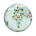 thumbnail image 2 of Balery World Travel Maptire Cover Waterproof Dust-Proof, Universal Spare Wheel Tire Cover For Trailer, Rv, Suv Truck And Vehicle Camper Accessories-16 Inch, 2 of 9