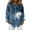 Dark Blue, variant on Women’s Long Sleeve Button Down Blouse Pumpkins Skull Prints Halloween Lightweight Daily Party Shirts Yellow 2XL