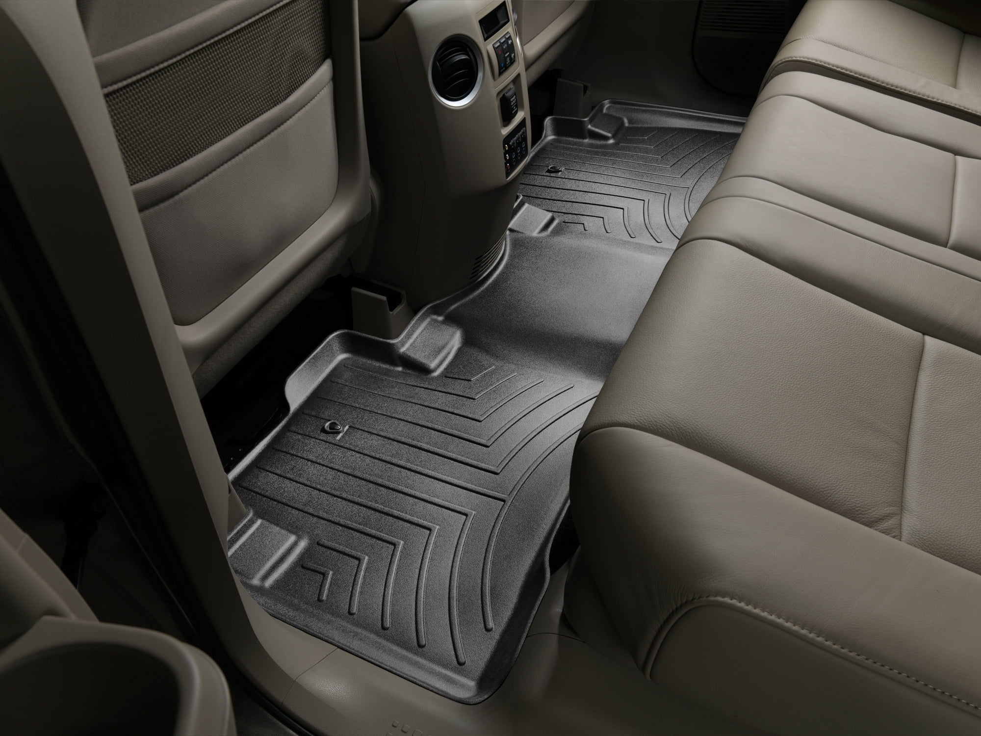 WeatherTech Custom Fit FloorLiners compatible with 2009-2015 Honda Pilot - 2nd Row, Black