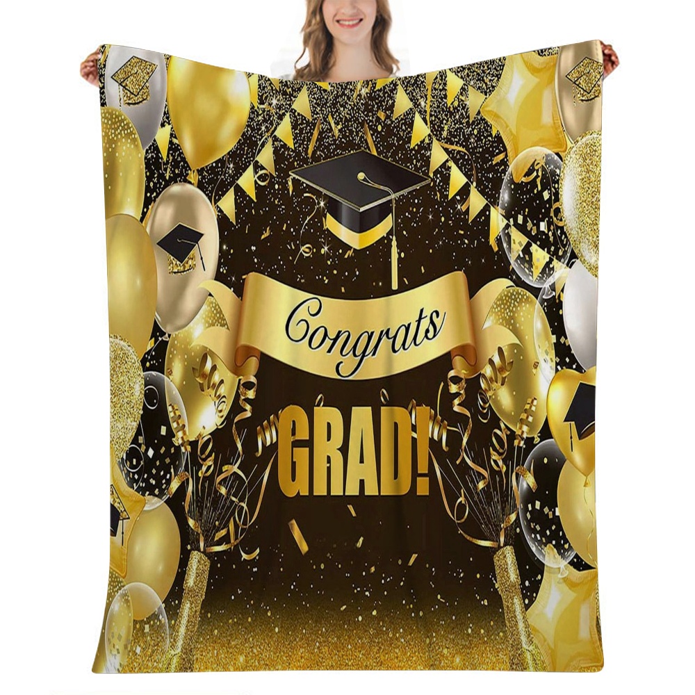 Graduation Blanket for Class of 2023, Graduate Class of 2023 Pink