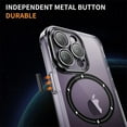 thumbnail image 4 of Xhy iPhone 15 Pro Magnetic Case with Screen and Lens Protector Compatible with Magsafe Shockproof Non-Yellowing Crystal Clear Phone Case for iPhone 15 Pro 6.1 Inch Black, 4 of 8
