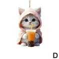 thumbnail image 3 of 2D Cat Car Charm Rear View Mirror Hanging Pendant Cute Car Dog HOT, 3 of 7