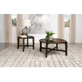 thumbnail image 2 of Cota 2-piece Solid Wood Coffee and End Table Set Dark Brown, 2 of 12