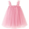 thumbnail image 6 of WIBACKER Baby Girls Tulle Tutu Princess Dress+Flower Headband-Toddler Kids Wedding Birthday Casual Dresses, 6 of 6