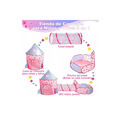 thumbnail image 4 of Casita Para Niños Juegos Tienda Alberca De Pelotas 3 En 1 rosa estrellas, 4 of 5