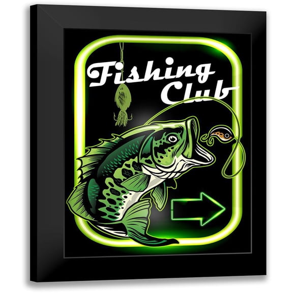 Allen, Kimberly 12x14 Black Modern Framed Museum Art Print Titled - Fishing Club