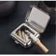 thumbnail image 2 of Cenicero de metal portátil a prueba de viento Cenicero de hombre pequeño Ir.on Cenicero de bolsillo al aire libre con tapa Mini cenicero de coche Cenicero de casa para coche Hombres al aire libre, 2 of 8