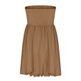 thumbnail image 6 of Womens Strapless Bubble Mini Dress 2025 Summer Tube Top Sundress Casual Off Shoulder A Line Party Short Dresses Trendy Casual Smocked Dresses, 6 of 7