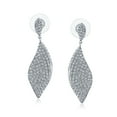 thumbnail image 2 of Bling Jewelry Womens Bridal CZ Pave Twist Teardrop Dangle Chandelier Earrings, 2 of 4