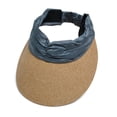 thumbnail image 3 of SkyAuks Wide Brim UV Sun Visor Hats for Women with Hat Clip, Foldable Ponytail Cap, Blue, 3 of 8