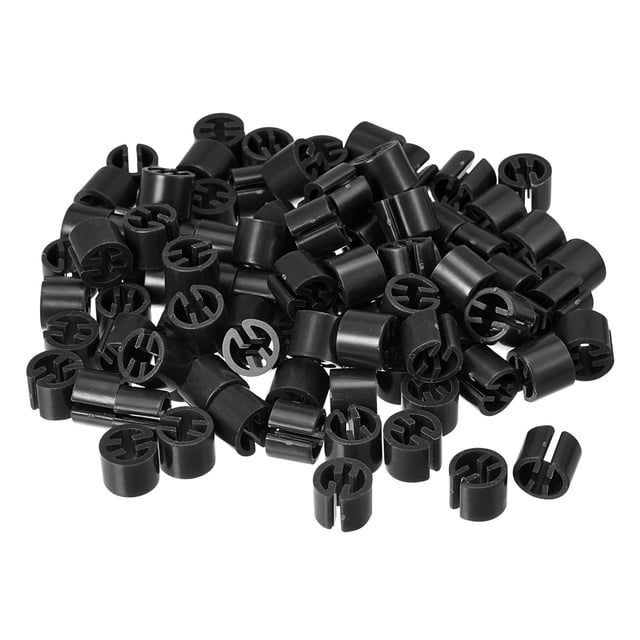 Marcadores de percha de ropa de 150 piezas, etiquetas en blanco, adecuadas para varillas de 3.5 mm, etiqueta de color para perchas de ropa, negro
