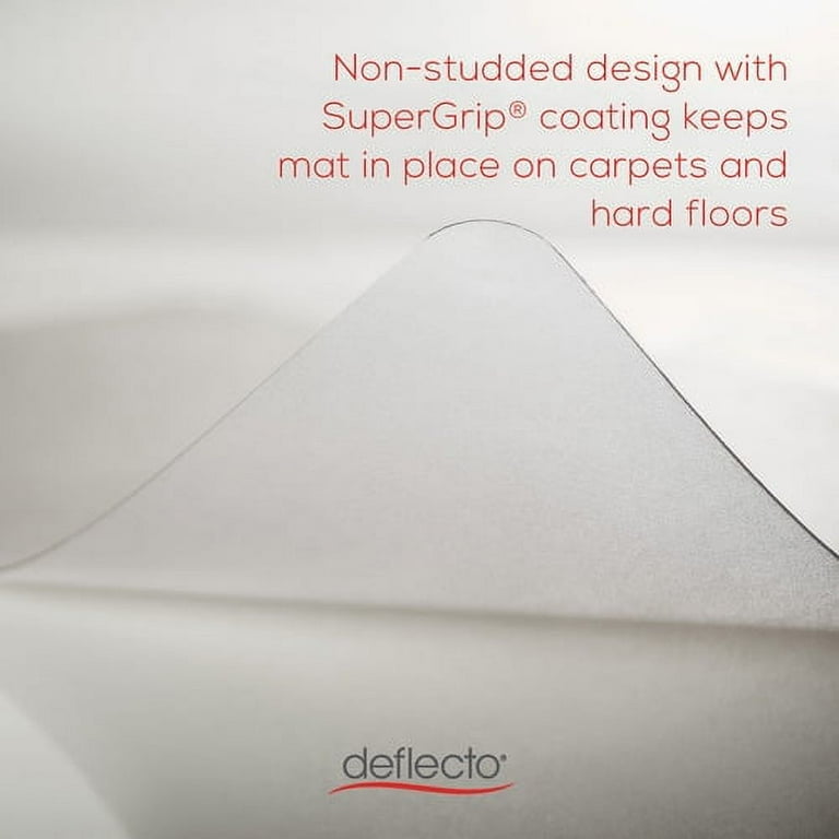 Deflecto DuoMat Carpet Hard Floor Chairmat Carpet Hard Floor 48 Length x 36 Width Rectangle Classic Clear