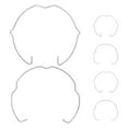 thumbnail image 1 of Lamp Retaining Spring Clip Rings Silver 6Pcs 2.01X1.89X0.08In, 1 of 8
