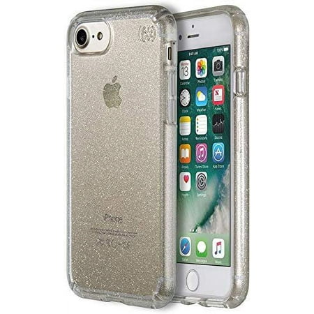 Speck Products Presidio Glitter Case for iPhone 8, iPhone 7, iPhone 6/6S - Bulk Packaging - Gold Glitter/Clear