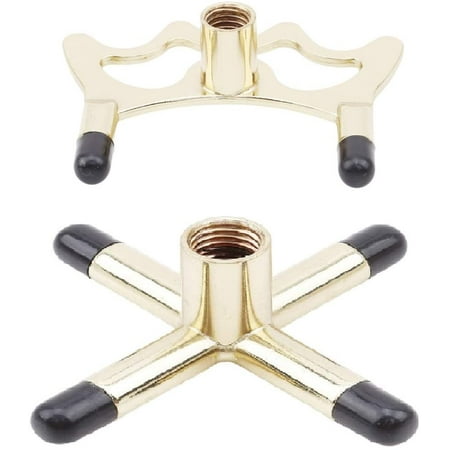 

Heldig New 2Pcs Brass Coated Metal Brass Bridge Head Pool Cue Stick Snooker Accessories Frame Pole Snooker Billards 9 Ball