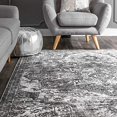 thumbnail image 3 of nuLOOM Tapis de la Zone Médaillon Maryanne, 6' 7" x 9', Gris, 3 of 3