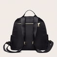 thumbnail image 4 of LNGOOR Versatile Solid Color Backpack Large Capacity Multi Compartment Business Casual Rucksack Nylon Waterproof Lightweight Preppy Campus Schoolbag Laptop Daypack Fashion Women‘s Travel, 4 of 7
