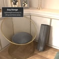 thumbnail image 3 of 2 Ft. Grey Bamboo Wave Room Divider with Portable Screen Design, 3 of 7