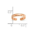 thumbnail image 2 of 3mm 10k Rose Gold Mill Grain Adjustable toe ring toe ring for Women -, 2 of 2