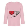 thumbnail image 5 of Jinhomg Mens Thin Holiday Tops Novelty Funny Valentine's Day Love Heart Tees Big and Tall Comfy 3/4 Sleeve Crew Neck T-Shirt Dating Wear Lightning Deals Pink L, 5 of 6