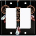 thumbnail image 6 of Metal Light Switch Plate Cover Beaded Feather Dreamcatcher DRM003, 6 of 13