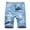 Light Blue, variant on Turilly Men's Shorts Denim Shorts With Micro Elastic Fit Button Zipper Pockets For Casual Pants Shorts