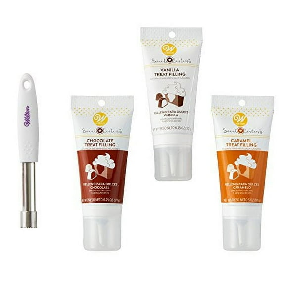 Wilton Chocolate Caramel Cupcake Filling Kit, 4-Piece