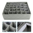thumbnail image 6 of Eagle Socks Underwear Drawer Organizer Divider, 30 Cell Collapsible Cabinet Closet Organizer Storage Boxes for Clothes, Socks, Lingerie, Underwear, Ties (Gray), 6 of 10