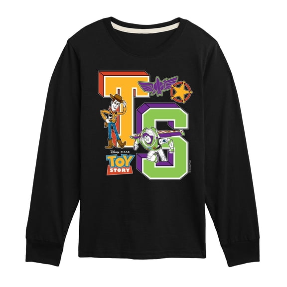 Toy Story - Letterman - Youth Boys Long Sleeve Graphic T-Shirt