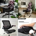 thumbnail image 2 of FKELYI Pink Cherry Floral Hummingbird Print 3 Pcs Set Office Chair Cover with Armrest Covers Anti-Dust Swivel Boss Chair Slipcover Gaming Armchair Protector, Large, 2 of 6