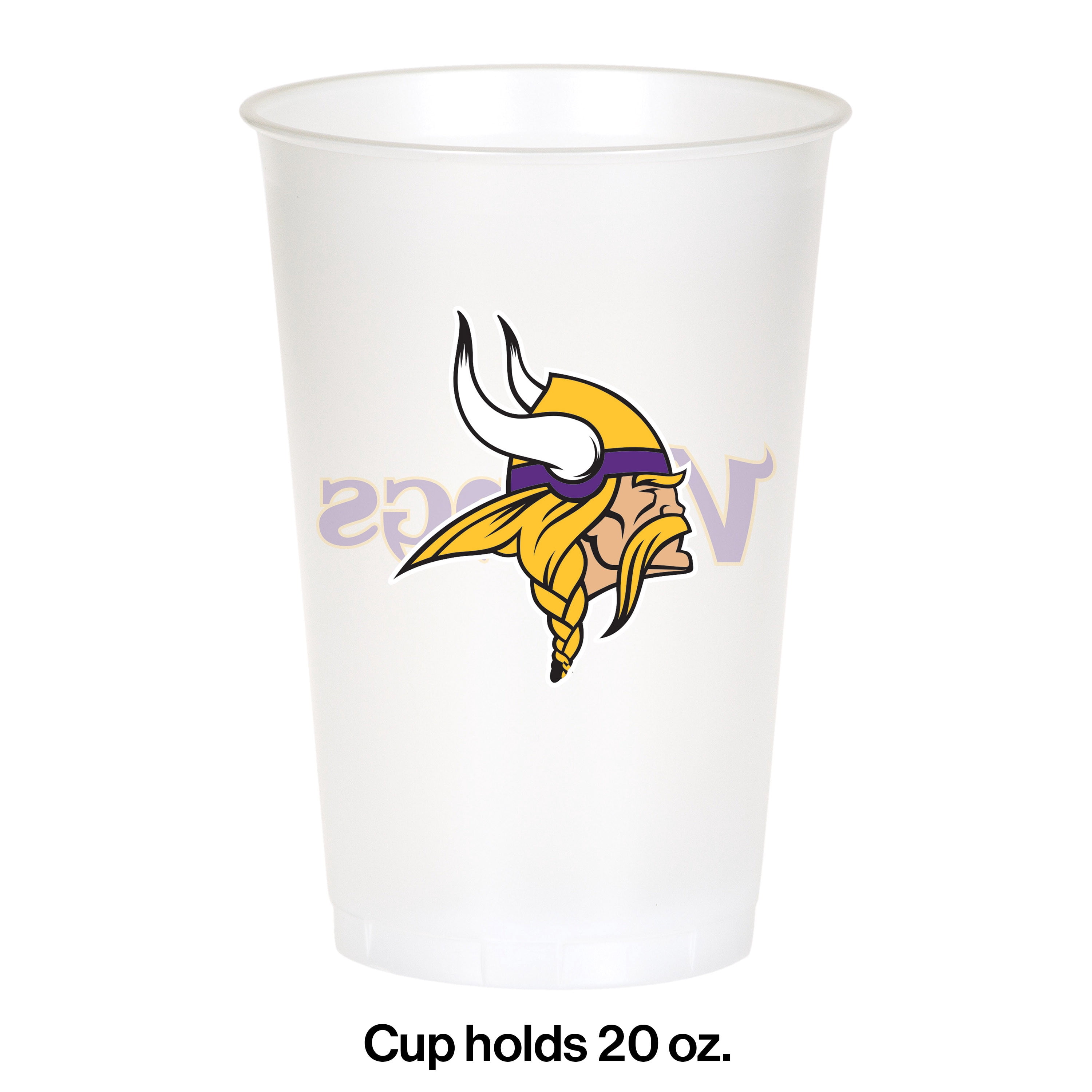 Minnesota Vikings Plastic Cups, 24 Count for 24 Guests