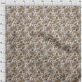 thumbnail image 4 of oneOone Georgette Viscose Brown Fabric Florals Craft Projects Decor Fabric Printed By The Yard 42 Inch Wide, 4 of 4