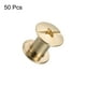 thumbnail image 3 of Uxcell 50 juegos M5 x 9mm Tornillo Chicago, tornillos de cabeza Phillips metálicos para unir remaches de cuero, tono dorado, 3 of 6