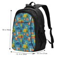 thumbnail image 5 of Daiia Animals In Camping Pattern USB Charging Backpack for Men and Women, Anti-Theft Backpack,Travel Backpack,School Backpack,College Backpack,Laptop Backpack, 5 of 7