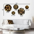 thumbnail image 4 of Designart "Golden Lily On Black II" Floral Lily Metal Wall Art Set of 5 Piece, 4 of 5