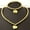 Gold, variant on 6mm Silver Gold Beads Chain Heart Stainless Steel Men Women Necklace Bracelet Se