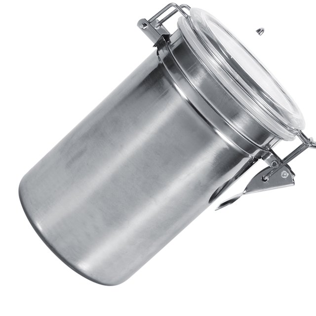 Volante De Juguete Bloqueo De Botella Acero Inoxidable Plata Acero Inoxidable Cocina Contenedor De Almacenamiento De Alimentos Botella Azúcar Té Granos De Café Bote Xl
