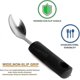 thumbnail image 2 of Cutlery Set Easy Grip Disability Aids Cutlery Sets Soft And Comfortable Cutlery For Disabled Elderly Parkinson"s Arthritic (black 4pcs), 2 of 5